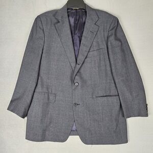 Vintage J. Press Blazer Mens 44 Jacket Gray‎ Wool 3 Button Sport Coat Union USA